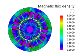 Magnetic flux density distribution