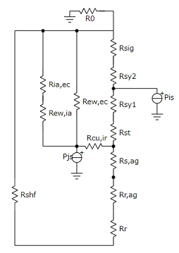 図4-7 熱の等価回路モデル