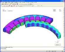 Magnetic Field Density Contour Plot of a SPM Motor