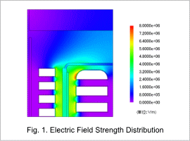 Fig.1. Electric Field Strength Distribution