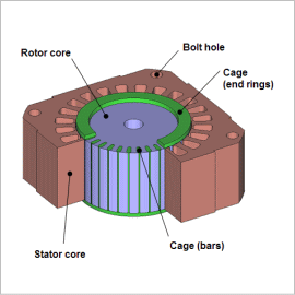 Iron Loss Analysis of a Three Phase Induction Motor