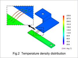 Fig.2 Temperature density distribution