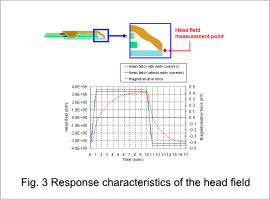 Fig.3 Response characteristics of the head field