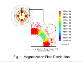 Fig.1. Magnetization Field Distribution