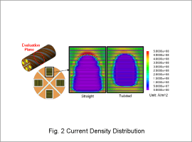 Fig. 2 Current Density Distribution