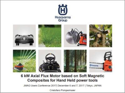 6 kW Axial Flux Motor Based on Soft Magnetic Composites for Hand Held Power Tools