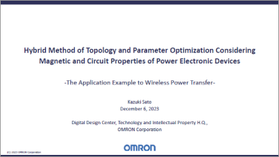 Hybrid Method of Topology and Parameter Optimization Considering Magnetic and Circuit Properties of Power Electronic Devices -The Application Example to Wireless Power Transfer-