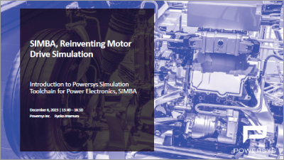 SIMBA, Reinventing Motor Drive Simulation