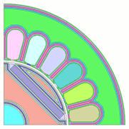 Layered degradation region in analysis model