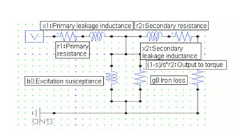 Fig. 3 Induction motor T-shaped equivalent circuit