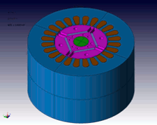 Fig. 8 Motor model used for magnet eddy current loss study