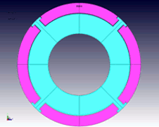 Fig. 10 Rotor model geometry for the SPM motor