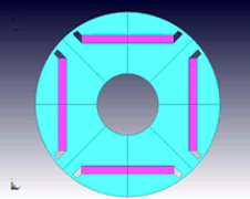 Fig. 12 Rotor model geometry for the IPM motor