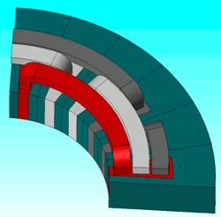 Fig. 8 Geometry created using a coil end template