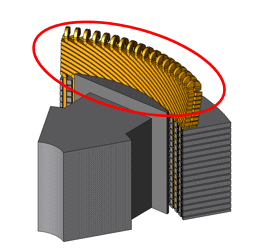 Fig. a Motor having a coil end