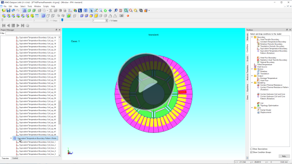 Coil-end Cooling Component, Rotating Copies of Contact Resistance and Isothermal Boundary Conditions