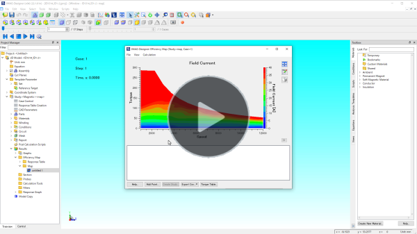 Creation of efficiency maps for wound-field synchronous motors