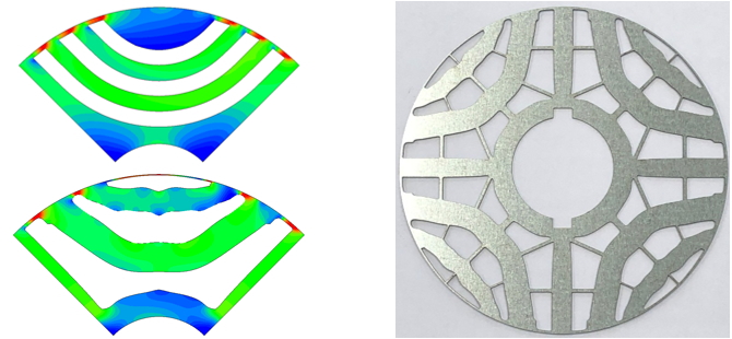 Fig. New structure of synchronous reluctance motor determined by the topology optimization function