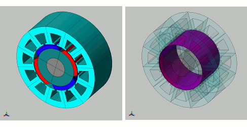 Fig. 4 Air Gap Regions in a Motor