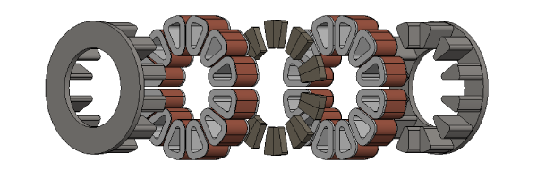 Double-Sided Axial Flux Machine components