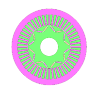 Fig. 1. IPM Motor Model for Analysis