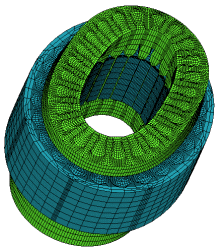 Mode shape #5 of the stator