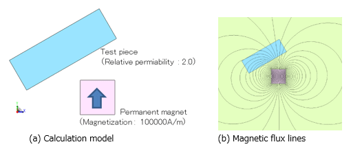 Fig. 1  Magnet and test piece models