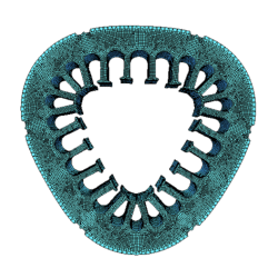 5th mode shape of stator core