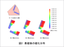 図2　着磁後の磁化分布