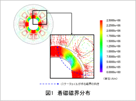 図1 着磁磁界分布