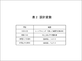表2 設計変数