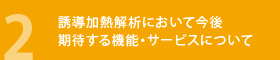 2 誘導加熱解析において今後期待する機能・サービスについて