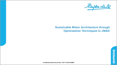Sustainable Motor Architecture through Optimization Techniques in JMAG