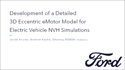 Development of a Detailed 3D Eccentric eMotor Model for Electric Vehicle NVH Simulations