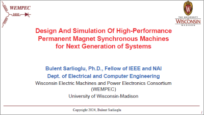 Design And Simulation Of High-Performance Permanent Magnet Synchronous Machines for Next Generation of Systems