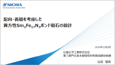 配向・着磁を考慮した異方性Sm₂Fe₁₇N₃ボンド磁石の設計