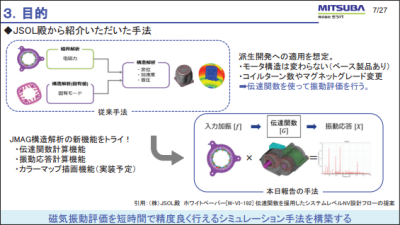 JMAGによる電磁加振力×伝達関数を用いた振動応答解析と可視化の実践