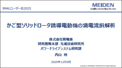 かご型ソリッドロータ誘導電動機の渦電流損解析