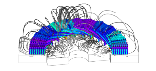 Fig.1 Leakage flux and coil joule loss density